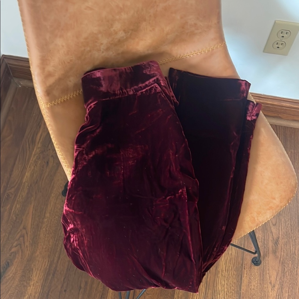Talbots Purple Ankle Cropped Pants Velvet